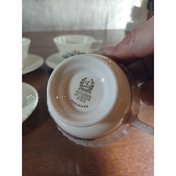 Lennox Rutledge Tea Cups And Saucers Set Of 4 - Picture 5 of 12